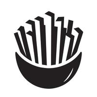 français frites illustration. français frites logo isolé sur blanc Contexte vecteur