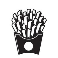 français frites illustration. français frites logo isolé sur blanc Contexte vecteur