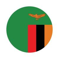 nationale drapeau de Zambie. Zambie drapeau. Zambie rond drapeau. vecteur