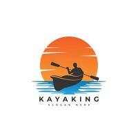 illustration kayak blanc Contexte vecteur