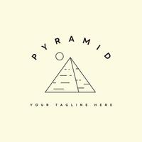pyramide logo ligne art Facile illustration modèle icône graphique vecteur