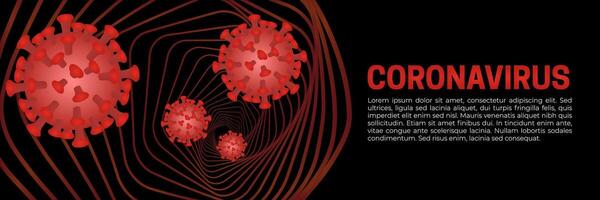 coronavirus covid-19 rouge bannière Contexte illustration vecteur