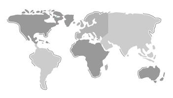 plat monde carte illustration conception avec contenu vecteur