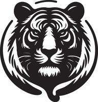 tigre tête silhouette illustration conception vecteur