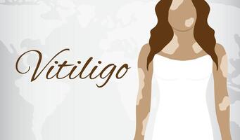 vitiligo peau maladies illustration avec monde carte Contexte vecteur