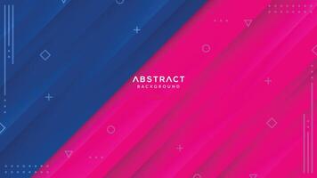 abstrait bleu et rose papercut forme Contexte vecteur