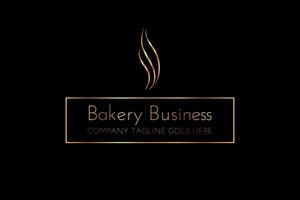 moderne minimal boulangerie logo avec pain pain illustration vecteur