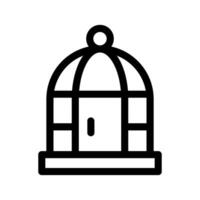 oiseau cage icône symbole conception illustration vecteur