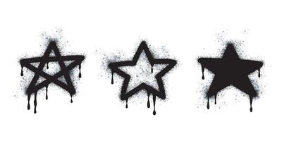 vaporisateur peint graffiti étoile icône isolé sur blanc Contexte. vecteur