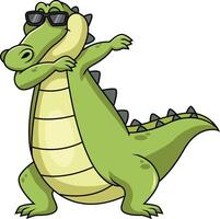 tamponner alligator personnage illustration vecteur