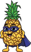 ananas super-héros personnage illustration vecteur