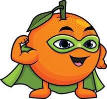 Orange super-héros personnage illustration vecteur