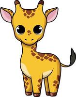 illustration mignonne de bébé girafe vecteur