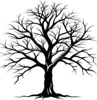 une noir silhouette de une nu arbre vecteur