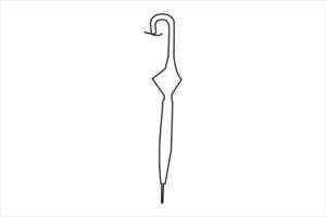 continu Célibataire ligne dessin de parapluie abstrait parapluie ligne art illustration vecteur