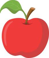 illustration de une marrant Pomme dans dessin animé style. vecteur
