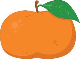 illustration de une marrant mandarine dans dessin animé style. vecteur