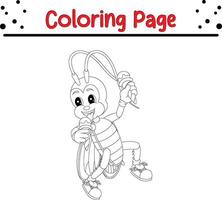 mignonne cafard coloration page. Bugs et insecte coloration livre pour les enfants vecteur