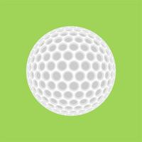 le golf Balle illustration sur vert Contexte vecteur