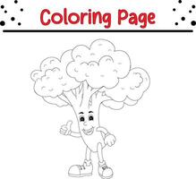 arbre coloration page. coloration livre pour enfants. vecteur