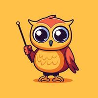 sagesse hibou mignonne dessin animé des illustrations vecteur