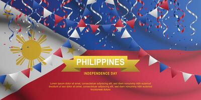 philippines indépendance journée Contexte. vecteur