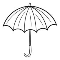 parapluie contour coloration livre page ligne art illustration numérique dessin vecteur