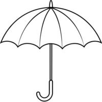 parapluie contour coloration livre page ligne art illustration numérique dessin vecteur