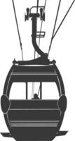 silhouette aérien tramway noir Couleur seulement vecteur