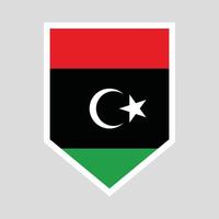 Libye drapeau dans bouclier forme Cadre vecteur
