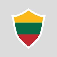 Lituanie drapeau dans bouclier forme Cadre vecteur