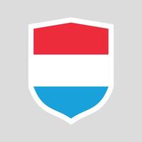 Luxembourg drapeau dans bouclier forme Cadre vecteur