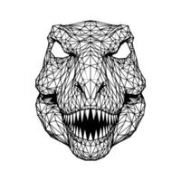 géométrique rex, dinosaure, tyrannosaure, tyrannosaure polygonal, illustration, trex, rex, faune vecteur