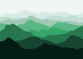 paysage avec montagnes. illustration dans plat style. vecteur