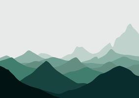 paysage avec montagnes. illustration dans plat style. vecteur