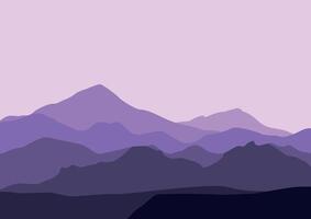 paysage avec montagnes. illustration dans plat style. vecteur