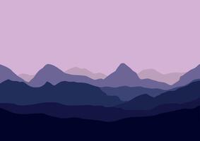 paysage avec montagnes. illustration dans plat style. vecteur