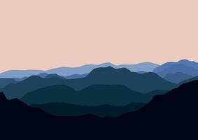 paysage avec montagnes. illustration dans plat style. vecteur