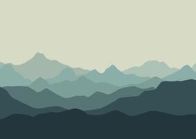 paysage avec montagnes. illustration dans plat style. vecteur