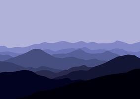 paysage avec montagnes. illustration dans plat style. vecteur