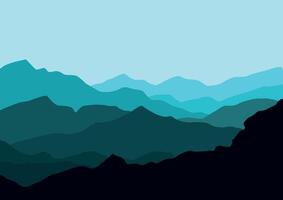 paysage avec montagnes. illustration dans plat style. vecteur