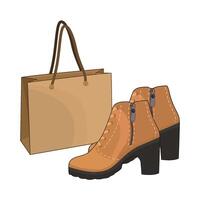 illustration de des chaussures sac vecteur