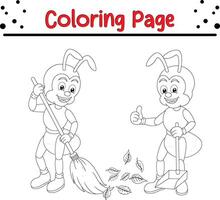 fourmi coloration page. Bugs et insecte coloration livre pour les enfants vecteur