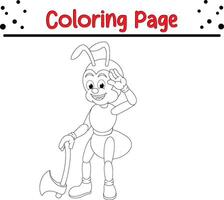 fourmi coloration page. Bugs et insecte coloration livre pour les enfants vecteur