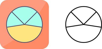 tarte graphique une analyse icône conception vecteur