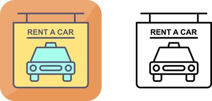 location une voiture icône conception vecteur