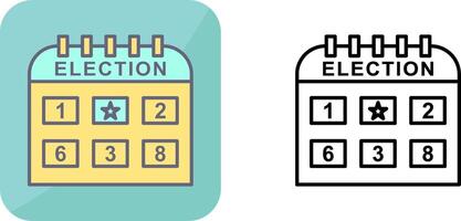 élection journée icône conception vecteur