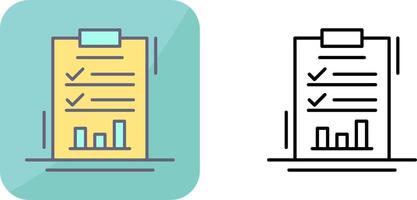 rapport liste icône conception vecteur