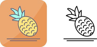 conception d'icône d'ananas vecteur