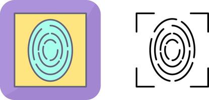 conception d'icône d'empreinte digitale vecteur